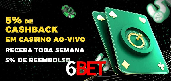 Promoções do cassino ao Vivo 6BET